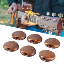 6 Stück Kunststoff-Folk-Gitarrensaitenknopf Griffstück Stimmmechanik Teile Kaffee