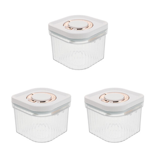 3Pièces Récipient Transparent ABS Grand Volume Pour Poudre Bébé