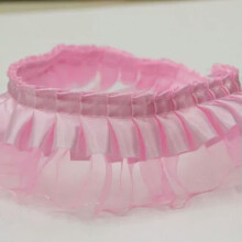 5 Yards 2-Layer Satin Organza Lace Ruffle Edge Trim 2" Sewing Wedding Ribbon DIY-Pink