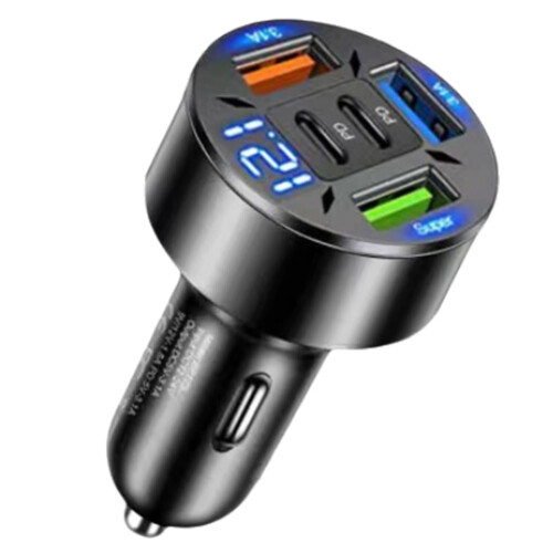 Adaptor încărcător auto USB QC3.0 + port PD3 2