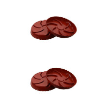 4Pièces Coupelles Pot De Fleurs Rouge PP Antiracine Bord Ondulé