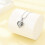 Heart-Shaped Cremation Necklace with Birthstone and 3