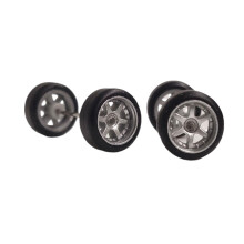 164 Scale Rubber Tire Model Car Modified Racing Wheels - Offset Scale & Tires For Hotwheels Toys