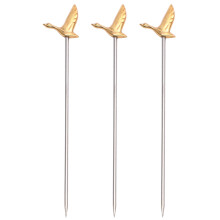 3pcs Cocktail Picks Stainless Steel Cocktail Toothpicks Cocktail Picks Cocktail Skewers