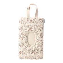 Quilted Wipe Holder Floral Diaper Pouch Portable Quilted Wipes Bag for Car, Stroller
