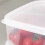 Recipientes plásticos transparentes para alimentos, próprios para micro-ondas e freezer, com tampas. 2