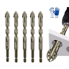 Relaxrich 2025 Upgraded 4-Flute Serrated Drill Bits, High-Strength Sawtooth Design (5PCS, 8mm), compatible with standard drills