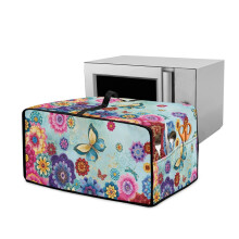 Linen-Look Polyester Toaster Oven Cover, Medium (20.5"x16.5"x10"), Stain-Resistant, Butterfly Boho Mandala Design, Compatible with Most Toaster Ovens