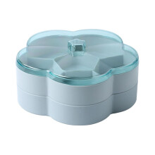 Flower-Shaped 6-Compartment Food Storage Tray with Lid – Compatible with Candy, Nuts & Snacks