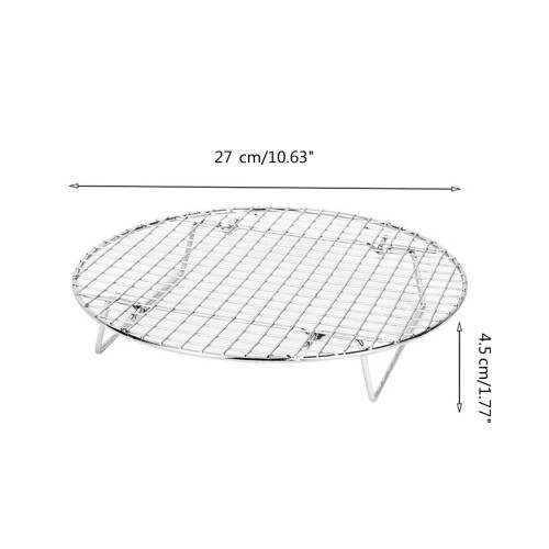 Adjustable Height and Versatile Food Rack Foldable Baking Mesh Stainless Steel Material Suitable for Various Cookware 2