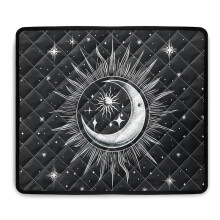Washing Machine Top Dust Cover – Anti-Scratch Protector Pad (24x19.7"), Moon/Sun/Star Design, for Laundry Room & Kitchen Decor