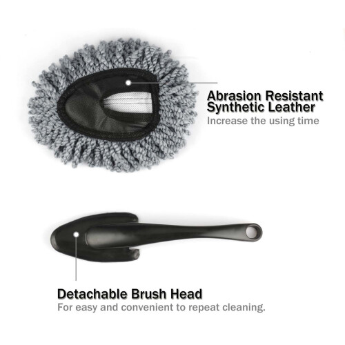 Mini Microfiber Duster Brush for Car Cleaning – Multi-Functional Dash & Interior Tool for Vehicle, Home, Kitchen, Computer (13"x8", 1PC) 1
