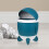 Plastic Rocket Shape Trash Bin with Lid Large Capacity Garbage Can for Bedroom and Office 7