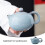 Sky Blue Ceramic Teapot Heat-Resistant 1.5L 6