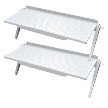 Organizador de pantalla multifuncional de ABS, antideslizante, soporte plegable de 360 compatible con monitores, decodificadores y routers –