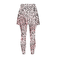 Leopard Print Skorts Leggings Black Pink XXL