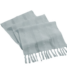 Blue Boho Linen Table Runner with Tassels – Rustic Macrame Woven Design for Dining, Bedroom & Home Decor, Gift – Compatible with Bohemian Style