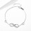 Sterling Silver Zircon Infinite Love Bracelet 8-Shaped 3