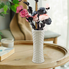 Vase en plastique émaillé pour compositions florales et décoration intérieure – Compatible avec les fleurs séchées ou fraîches