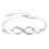 Sterling Silver Zircon Infinite Love Bracelet 8-Shaped 5
