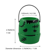 Halloween cukorka vödör, kis műanyag tök szellem koponya cukorka vödör csokit vagy csalunk, halloweeni parti kellékek