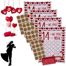 Calendrier de l'Avent à gratter pour la Saint-Valentin : « 14 choses que j'aime chez toi ! » – Cartes d'amour à faire soi-même, compatible