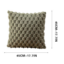 Housses de coussin douces et luxueuses – Taies d'oreiller moelleuses en fausse laine, style champêtre, compatibles avec les coussins standards,