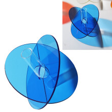 Acrylic Minimalist Vase Blue Geometric Small