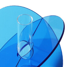 Geometric Acrylic Table Vase Blue 15cm