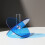 Acrylic Minimalist Vase Blue Geometric Small 12