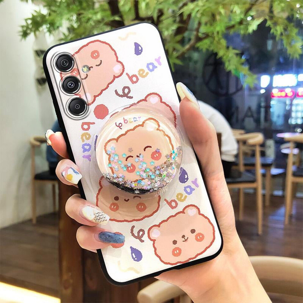 Tpu Phone Case For Samsung Galaxy A35 5G GlobalâWaterproof, Dirt-Resistant, Quicksand Cartoon Design, Rotatable Kickstand, Anti-Knock 9027700623163