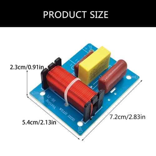 Hög-lågpassfilter D235 80W4/8Ω 1