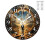 Modern Mute Wall Clock with Artistic Time Cycle Pattern – Battery Powered, Compatible with Home/Office/Bedroom/Classroom 2