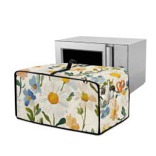 Daisy Flower Print Convection Toaster Oven Cover Dust-proof Kitchen Appliance Cover Case with Side Pocke and Top Handle, 18.5" x 14.5" x 9"