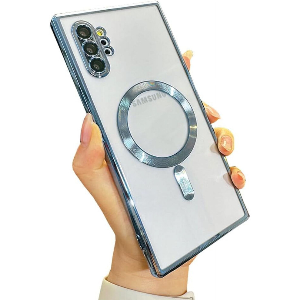 Magnetic Galaxy Note 10 Plus Case With Magsafe Support, Anti-Scratch, Shockproof, Clear Full-Camera Protection Â (Compatible With Samsung Blue 9165521873227