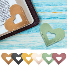 Leather Heart Bookmarks, 1pc Corner Page Marker for Women – Cute Handmade Reading Accessory & Gift for Book Lovers, Compatible with All Books