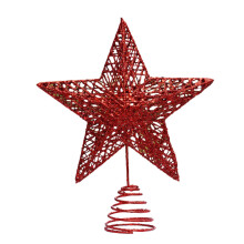 LED Christmas Tree Topper Glitter Gold Hollow Star