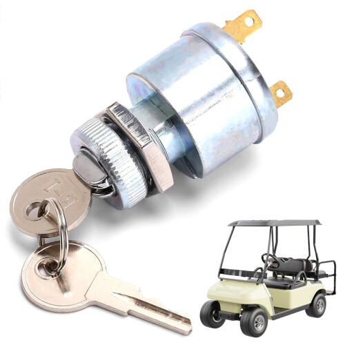 2 Position Ignition Switch with Keys for EZGO Golf Carts Utility Vehicles 1981 Current 2