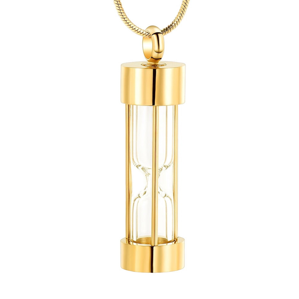Glass Hourglass Cremation Jewelry for Ashes Container Vial Urn Necklace Pendant Cylinder Memorial Cremation Keepsake Jewelry