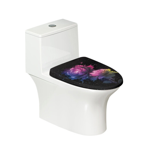 Toiletdæksel Vaskbart Blødt Åndbart Rosa Sort