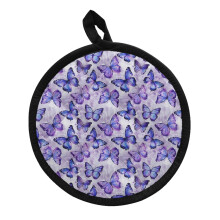 Butterfly Round Pot Holders & Oven Gloves in One – Multipurpose Kitchen Mitts for Baking, Grilling, Seniors, Women