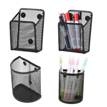 Magnetic Metal Mesh Pen Holder with Compartments, 4Pcs – Compatible with Whiteboard, Blackboard, Kitchen, Locker, Home & Office