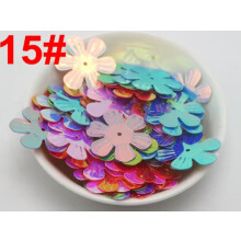 Craft DIY Loose Shimmer Sequins Paillettes Various Shape Sewing Wedding Garment-15# 300pcs Large Flower 24mm