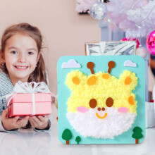 DIY Embroidery Doll Set & Punch Needle Kit for Kids – Creative Wool & Felt Animal Craft, Easy Sewing Kit