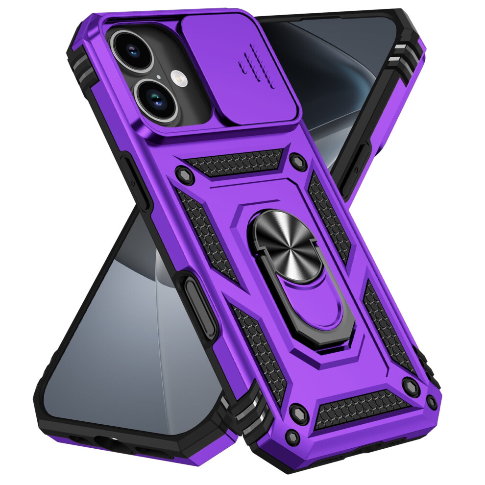 Iphone 17 Case Military-Grade Shockproof Dual-Layer Purple 9132278422329