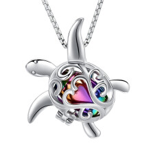 Sea Turtle Cremation Jewelry for Ashes Necklace Keepsake Memorial Urns Pendant Jewellery for Pets / Human