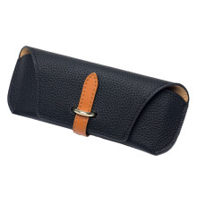 Leather Glasses Case with Protective Pockets