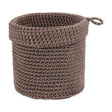 Panier de rangement tressé, rond, à fixer au mur, idéal pour ranger et organiser votre chambre, votre bureau ou votre salon. Couleur : marron.