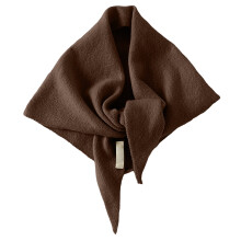 Écharpe triangulaire en laine, écharpe tricotée, petit châle, protection et chaleur simples pour le cou en automne et en hiver pour femme, marron