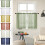 Linen Sheer Curtains Green 30x25in 2 pcs 1